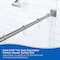 Kenney Mfg No Tools Decorative Shower Curtain Rod, 42-72", Polished Pewter KN60966NP - alternate 6
